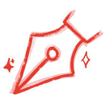 Pictogramme d'une plume pour la création d'une identité visuelle