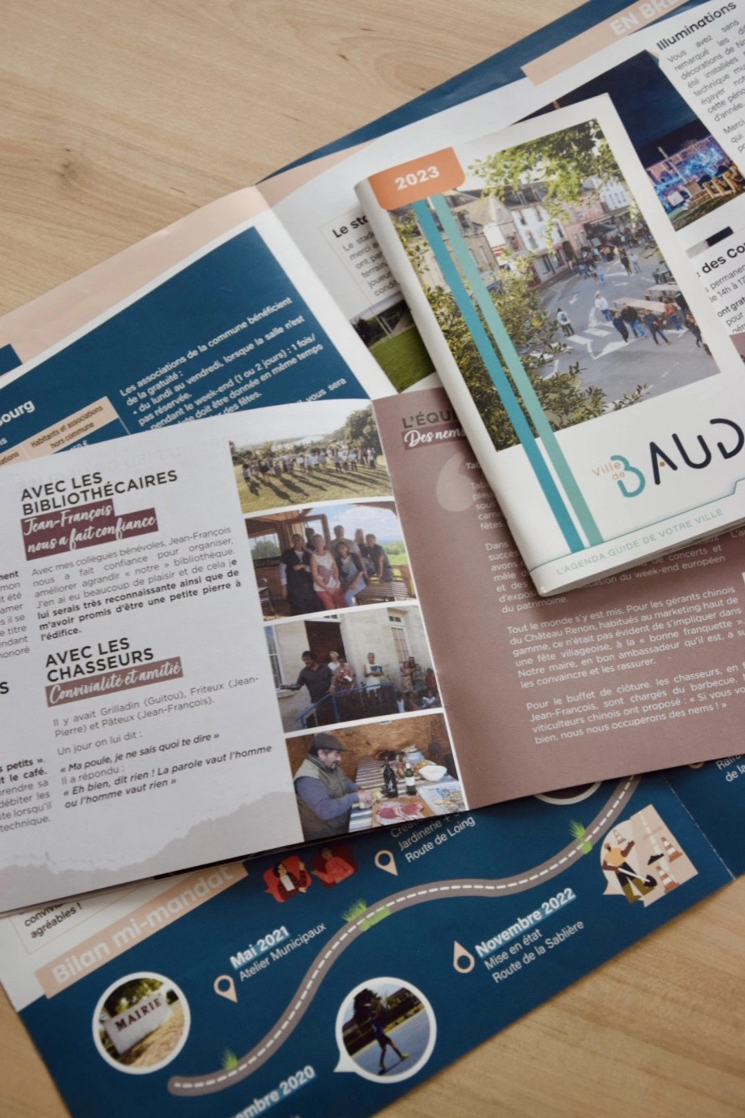 Image de présentation de différents supports print réalisés