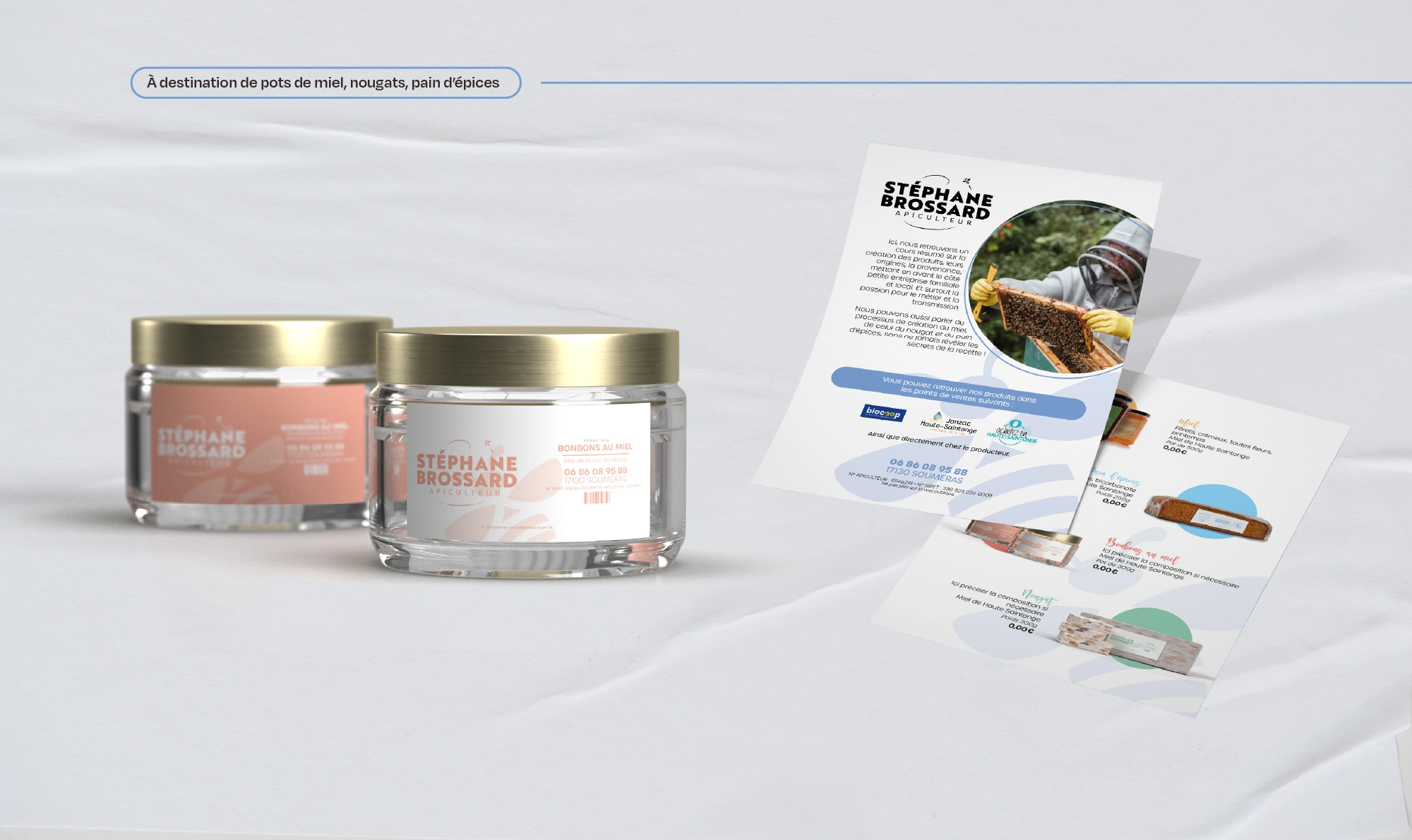 Présentation projet pour Stephane Brossard, apiculteur.